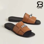 Dép Hermes Gabriel Sandal Màu Nâu Naturel Calfskin Best Quality