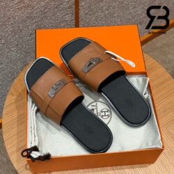 Dép Hermes Gabriel Sandal Màu Nâu Naturel Calfskin Best Quality