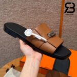Dép Hermes Gabriel Sandal Màu Nâu Naturel Calfskin Best Quality