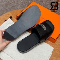 Dép Hermes Gabriel Sandal Màu Đen Calfskin Best Quality