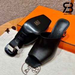 Dép Hermes Iconique 60 Màu Đen Noir Best Quality