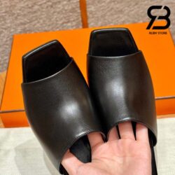 Dép Hermes Iconique 60 Màu Đen Noir Best Quality