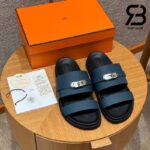 Dép Hermes Jackson Sandal Marine Epsom Noir Calfskin Best Quality
