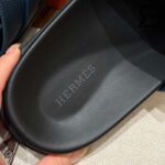 Dép Hermes Jackson Sandal Marine Epsom Noir Calfskin Best Quality