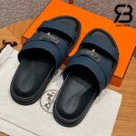 Dép Hermes Jackson Sandal Marine Epsom Noir Calfskin Best Quality