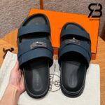 Dép Hermes Jackson Sandal Marine Epsom Noir Calfskin Best Quality