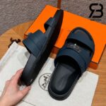 Dép Hermes Jackson Sandal Marine Epsom Noir Calfskin Best Quality