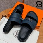 Dép Hermes Jackson Sandal Marine Epsom Noir Calfskin Best Quality
