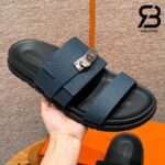 Dép Hermes Jackson Sandal Marine Epsom Noir Calfskin Best Quality