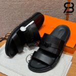 Dép Hermes Jackson Sandal Màu Đen Noir Calfskin Best Quality