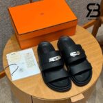 Dép Hermes Jackson Sandal Noir Epsom And Calfskin Best Quality