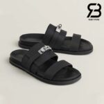 Dép Hermes Jackson Sandal Noir Epsom And Calfskin Best Quality