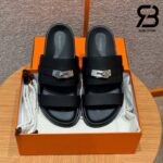 Dép Hermes Jackson Sandal Noir Epsom And Calfskin Best Quality