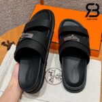 Dép Hermes Jackson Sandal Noir Epsom And Calfskin Best Quality