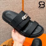 Dép Hermes Jackson Sandal Noir Epsom And Calfskin Best Quality