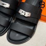 Dép Hermes Jackson Sandal Noir Epsom And Calfskin Best Quality