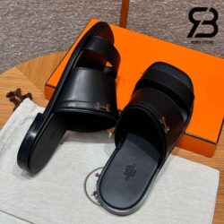 Dép Hermes Joao Sandal Màu Đen Calfskin Best Quality
