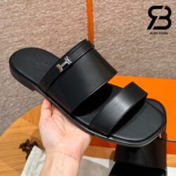 Dép Hermes Joao Sandal Màu Đen Calfskin Best Quality