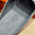 Giày Hermes Iota Mule Màu Xanh Da Trời Da Lộn Best Quality