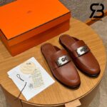 Giày Hermes Iota Mule Nâu Gold De Paris Best Quality