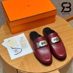 Giày Hermes Iota Mule Rough H De Paris Best Quality