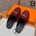 Giày Hermes Iota Mule Rough H De Paris Best Quality