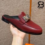 Giày Hermes Iota Mule Rough H De Paris Best Quality