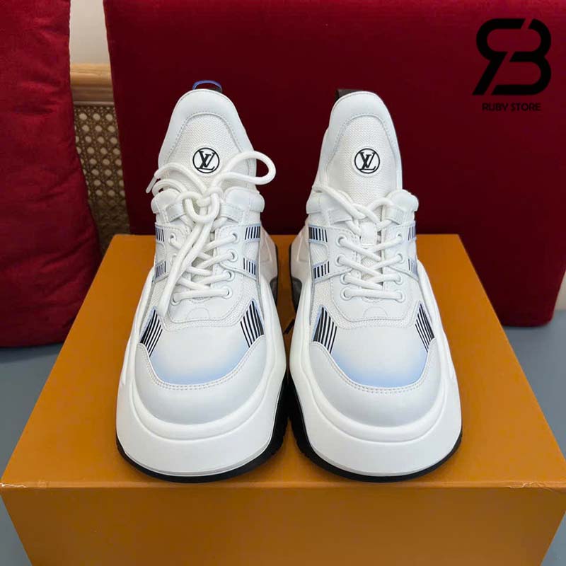 Giày LV Archlight 2.0 Platform Sneaker Màu Trắng Xanh Xám Best Quality