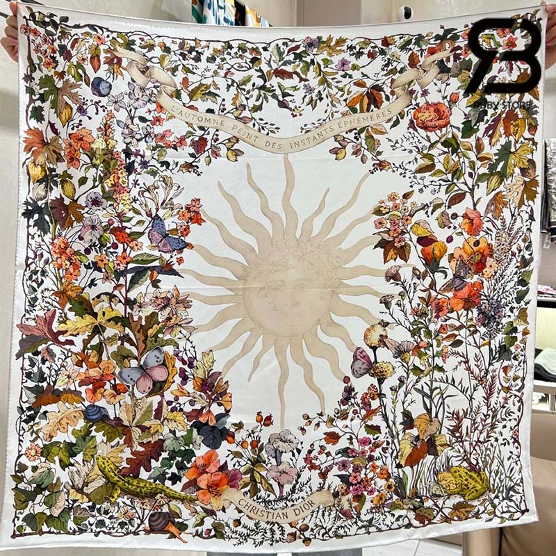 Khăn Dior 4 Saisons Soleil 90 Square Scarf Best Quality