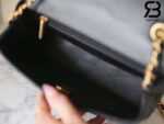 Túi Chanel 24B 22 Mini Flap Bag Vintage CC Logo Đen Bóng Da Cừu 19CM Best Quality