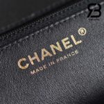 Túi Chanel 24B 22 Mini Flap Bag Vintage CC Logo Đen Bóng Da Cừu 19CM Best Quality