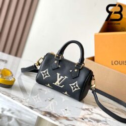 Túi LV Nano Speedy M81456 Màu Đen Kem Monogram Empreinte Best Quality
