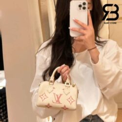 Túi LV Nano Speedy M81913 Latte Chamallow Monogram Empreinte Best Quality