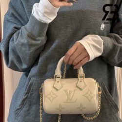 Túi LV Nano Speedy Latte Matcha Green Monogram Empreinte Best Quality
