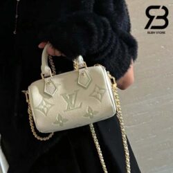 Túi LV Nano Speedy Latte Matcha Green Monogram Empreinte Best Quality