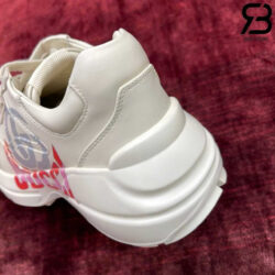 Giày Gucci Rhyton Ivory Red Double GG Màu Kem Chữ đỏ