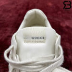 Giày Gucci Rhyton Sneaker In Ivory Leather Kem Navy