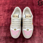 Giày Gucci Screener GG Sneaker Pink Canvas Màu Be Hồng