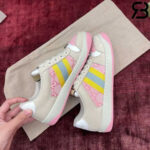 Giày Gucci Screener GG Sneaker Pink Canvas Màu Be Hồng