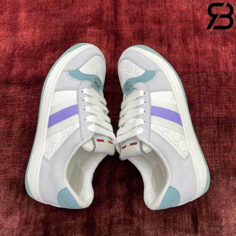 Giày Gucci Screener Light Blue White Trắng Xanh Best Quality