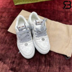 Giày Gucci Screener Trainer White Light Grey Trắng Xám
