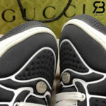 Giày Gucci Screener Trainer With Web Black White đen viền trắng