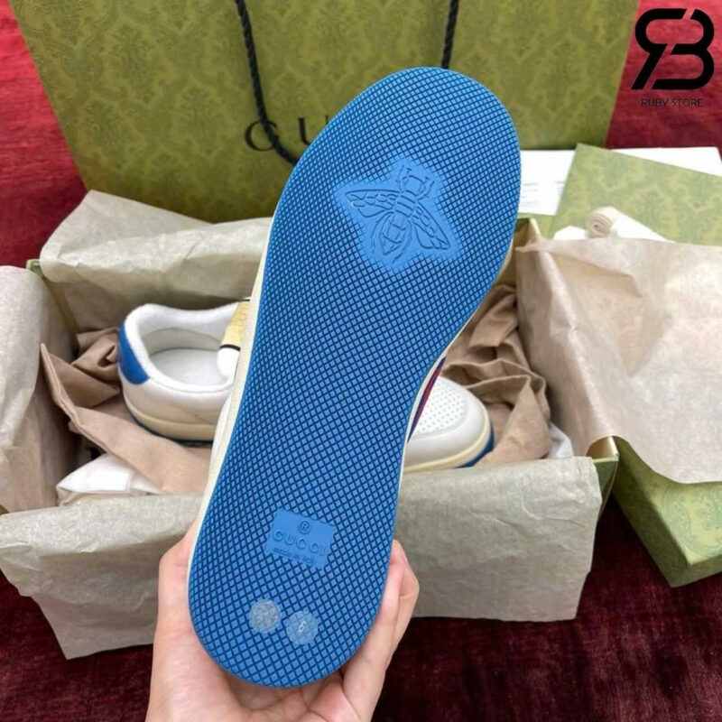 Giày Gucci Screener White Blue Trắng Xanh Best Quality