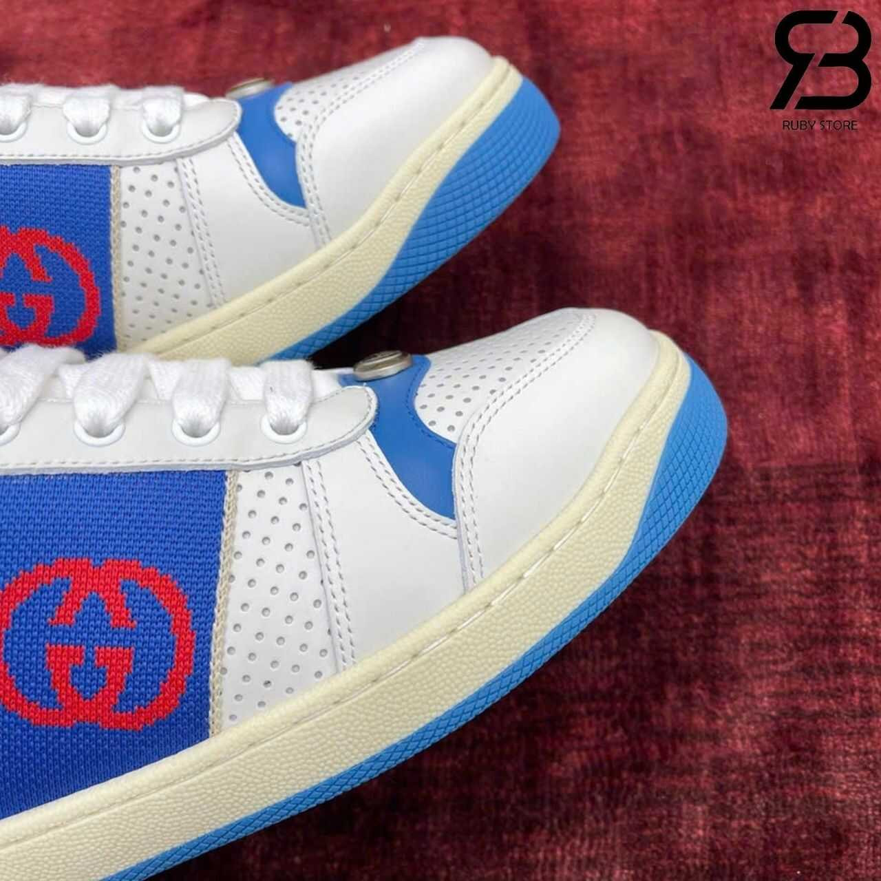 Giày Gucci Screener White Blue Trắng Xanh Best Quality