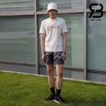 Áo Thun LV Embroidered Short-Sleeved T-Shirt Lovers Màu Trắng Sữa Best Quality