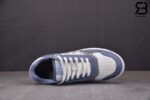 Giày B27 Low-Top Blue White Smooth Calfskin With White Dior Oblique Galaxy Siêu Cấp