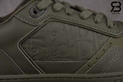 Giày Dior B27 Low-Top Khaki Grained Calfskin and Khaki Dior Gravity Leather Siêu Cấp