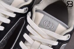 Giày Dior B27 Low-Top Black White Dior Oblique Jacquard Ruthenium Metallic Threads Siêu Cấp