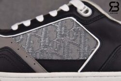 Giày Dior B27 Low-Top Black White Dior Oblique Jacquard Ruthenium Metallic Threads Siêu Cấp
