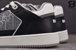 Giày Dior B27 Low-Top Black White Dior Oblique Jacquard Ruthenium Metallic Threads Siêu Cấp